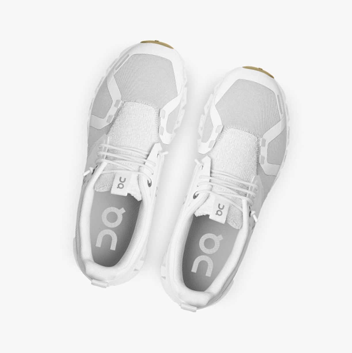 On Running Running Shoes Outlet Online - White/Almond Womens Cloud 5 Terry